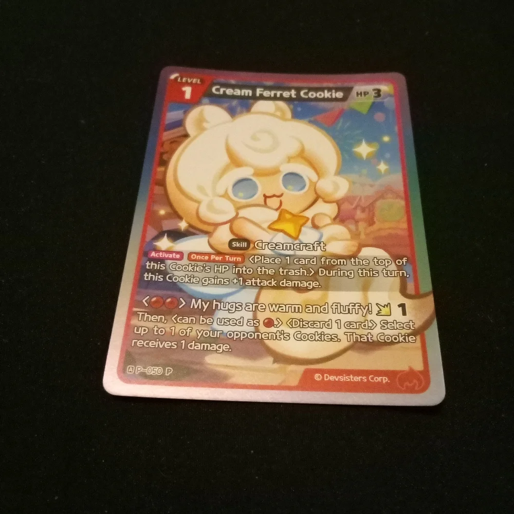 Cookie Run Braverse TCG Cream Ferret Cookie Promotion Card P-050 Rare